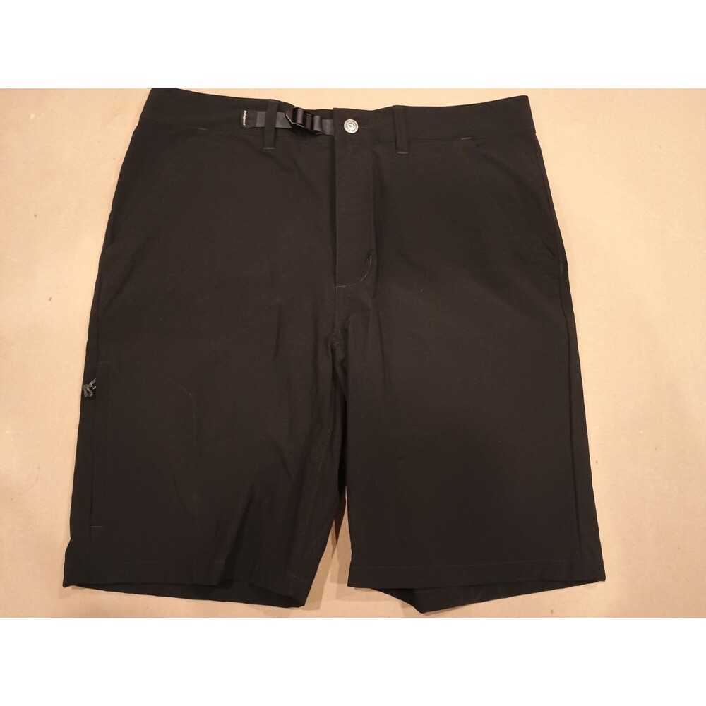 Patagonia Mens Performance Tech Belted Shorts Size 35 Black Outdoor Hiking